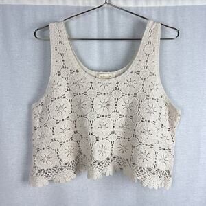 Rebellion Again Crochet Tank Top Floral Boho Western Festival Rodeo Summer